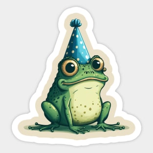 Party Hat Frog Sticker